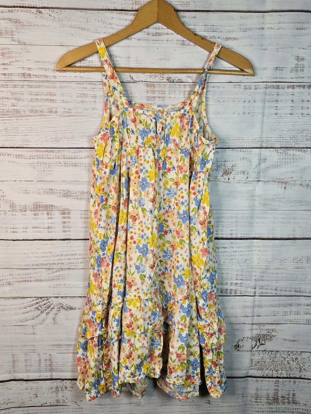 Old Navy Girls XL 14-16 Floral Tiered Sundress Sleeveless Cottagecore